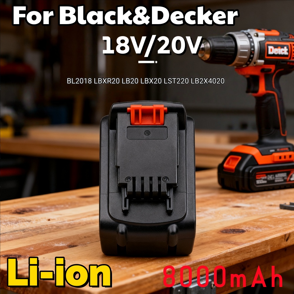 Black+Decker Tool 20V Max - Bateria de Longa Duração 20V 8000mAh