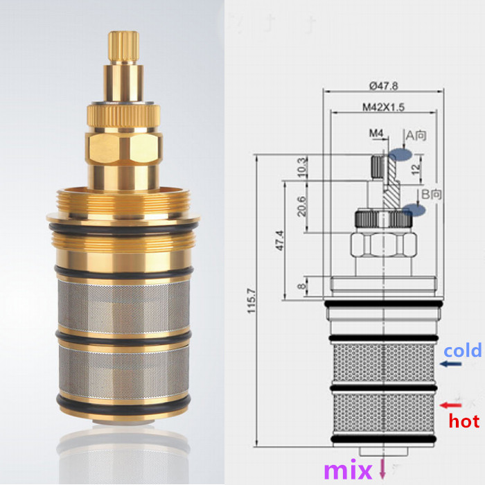 Cartucho termostático e alça p - Shower Valve Cartridge avaliação e preço